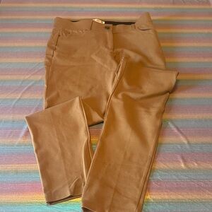 Stylish Tan Pants tapered leg